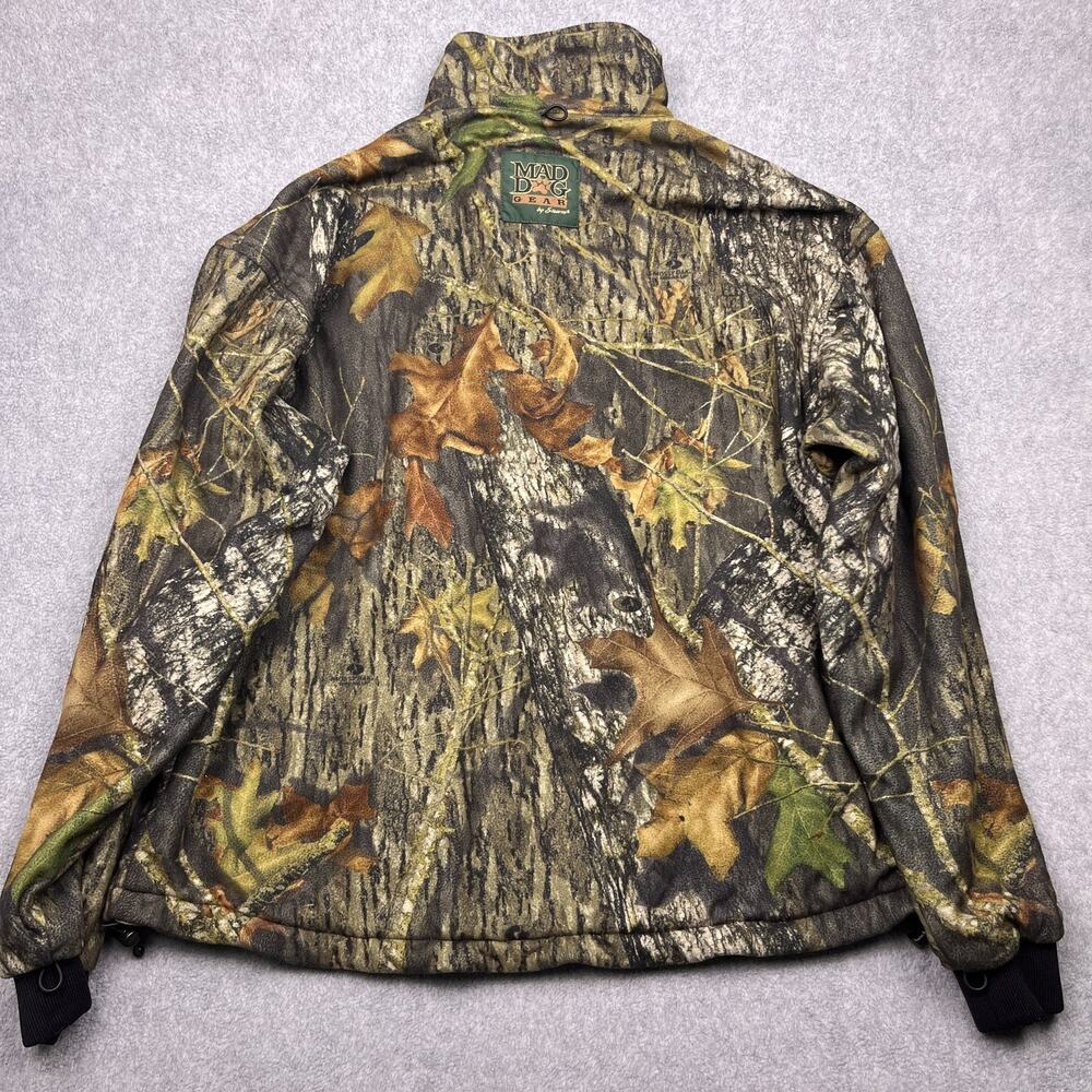 mad dog gear mossy oak jacket camo fleece lined full zip large - Picture 9 of 13